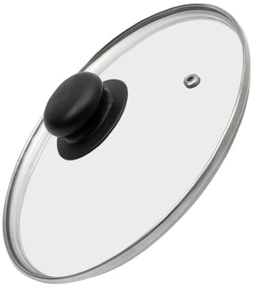 PNJB Glass Pan Lid, Saucepan Casserole Frying Lid, Fit and Compatibility, Durable and Versatile, Transparent Cookware Glass, Easy To Clean, (16CM)