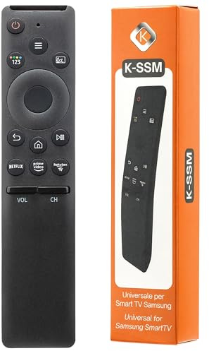 Koomando Telecomando universale per Smart TV Samsung, pronto all’uso, senza programmazione, infrarossi, tasti Netflix Prime Rakuten, pad centrale, solo per TV Samsung originale, no comandi vocali