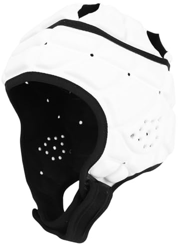 Syrisora Mjuk hjälm för ungdomar med dämpning i flera lager, rugbyhjälm, lätt design, perfekt för fotboll, cykling, orädd slagskydd (M)