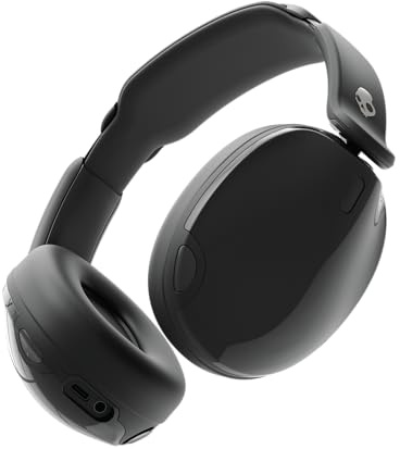 Skullcandy Hesh 540 ANC Wireless Over-Ear Bluetooth Headphones with THX Spatial Audio, Active Noise Cancelling, Personalized Sound, Up to 65 Hours Battery, Microphone for iPhone Android - True Black