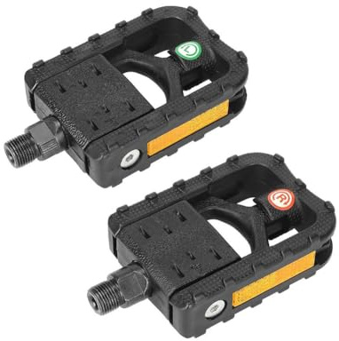 MonoSora Pedales plegables para bicicleta de montaña, pedales plegables con superficie antideslizante, piezas de repuesto para bicicletas plegables y de montaña, color negro