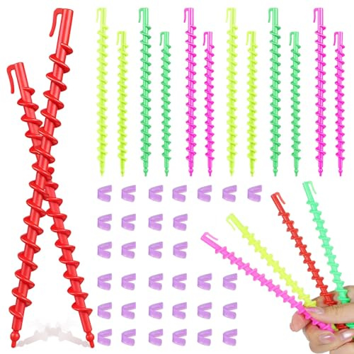 GRIRIW 52pezzi Bigodini Spirale in Plastica per Permanente Capelli Misti e Bigodini Termici Morbidi e Facili da Usare per Capelli Corti e Lunghi Strumenti Professionali per Styling