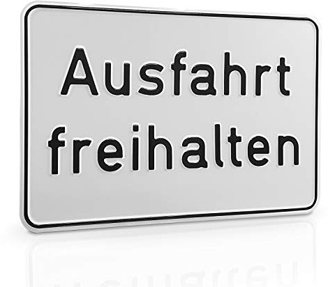 Betriebsausstattung24 Hinweisschild „Ausfahrt freihalten“ - Schilder zur Grundbesitzkennzeichnung - Aluminium - 30,0 x 20,0 cm