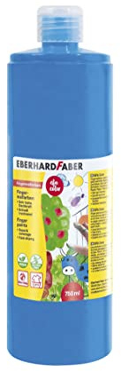 Eberhard Faber 578951 - Pintura para dedos EFA Colour, azul ftalo, 750 ml, de secado rápido y lavable