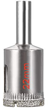 sourcing map 22mm taladro metal De Diamante Para Sierra De Perforación Para Cerámica De Vidrio, Porcelana, Baldosa Cerámica