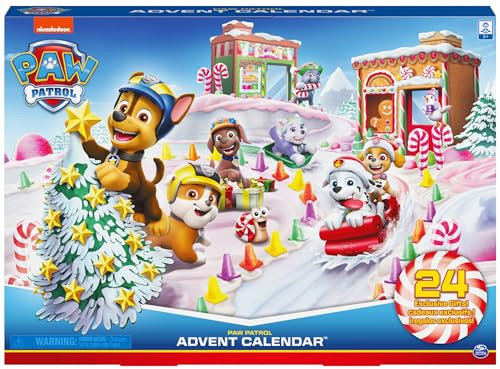 PAW PATROL Adventskalender 2020 mit Sammelfiguren und Winterlandschaft