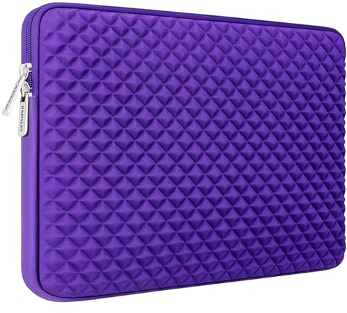 RAINYEAR 14 pollici laptop sleeve Custodia imbottita antiurto Fodera soffice Copertura protettiva Custodia da trasporto Compatibile con notebook da 14 pollici Ultrabook Computer Chromebook(Viola)
