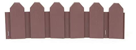 The Secret Home - Set de 4 Vallas para Jardín – Vallas de Propileno – Color Marrón - Decoración y Protección para Hogar - Ideal para Jardín, Piscina y Terraza (Modelo 2)