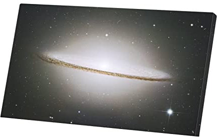 Fabulous Druck auf Leinwand M104 Sombrero Galaxie Astronomie Weltraum Stern (53 cm x 30 cm)