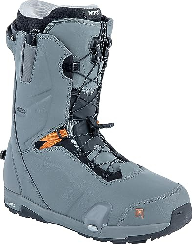 Nitro Men's Snowboards Profile TLS All Mountain Freeride Freestyle Premium Quick Lacing System Step On Boot Snowboard Boat, Charcoal, 32.0