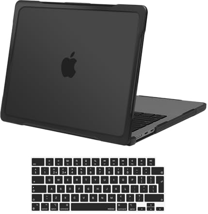 MOSISO Compatible with MacBook Air 13 inch Case M5 M4 M3 M2, Black