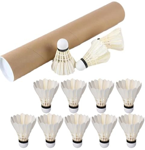 12pcs Speed Training Badminton Ball Professionelle Entenfeder Badmintonfeder Sportzubehör Leichte Feder für Outdoor-Sportarten