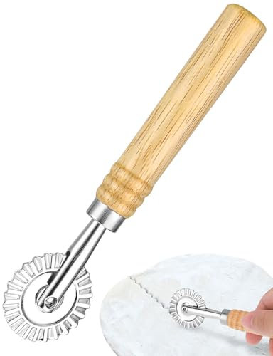 ZAMXHUG Ruota di Taglio Pastry - 1 PCS Ruota di Taglio Pasta Maker,Rullo di Taglio Biscotti in Acciaio Inox Strumenti di Cottura Casa e Cucina,per Pizza Pizzo Fare tagliatelle,in Lega di Zinco