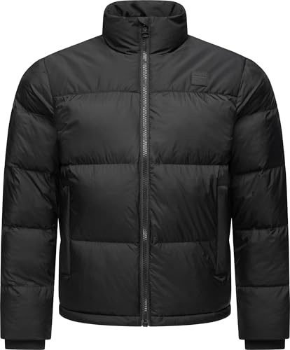 Ragwear Giacca invernale da uomo, calda, trapuntata, impermeabile, in stile retrò, stile rétro Colourblocking Stafen YOUMODO S-3XL, Nero , M