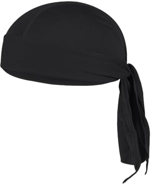 Cykling bandana skalle keps, kylande bandana för män svetthuvud scarf löpning hatt cykling keps skalle kepsar för män cykling motorcykel löpning, Svart, one size
