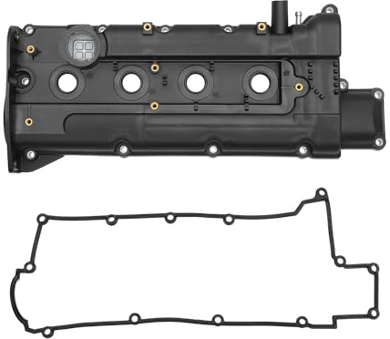 Partuto Coperchio della Valvola del Motore No.2241023010 Coperchio della Valvola Anteriore per Hyundai Elantra 1.8L 2.0L Plastica Nera con Guarnizione