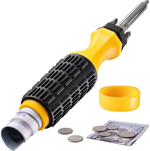 NiHome Coffre-fort caché en forme de tournevis – Cachette secrète pour argent liquide et objets de valeur, cachette d'argent avec poignée dévissable, mini coffre-fort portable pour la maison, les