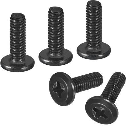 QUARKZMAN 20Pcs M4-0.7 x 12mm Viti A Testa Piatta E Rotonda, 304 Acciaio Inossidabile Phillips Viti Meccaniche, Filettatura Completa, Nero Ossidato.
