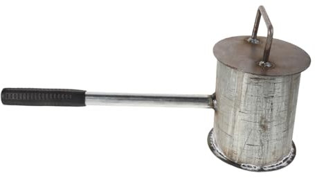 iplusmile Fire Suppressing Urn and Fire Pit Safety Pot for Bbq Outdoor Use 12-inch Diameter Thickened Lid Commercial Charcoal Bucket for Restaurant and Camping