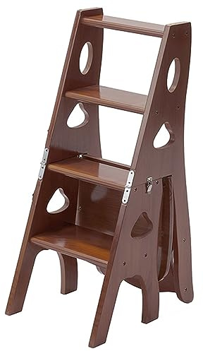 Silla de escalera plegable multifuncional 3 en 1, taburete de alta capacidad con estante de almacenamiento para el hogar y la oficina, diseño que ahorra espacio, versátil y ligero