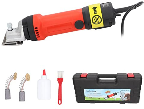 MasYosh Tondeuse à Poils de Cheval électrique Professionnelle 6900 W, Kit de Toilettage Réglable à 6 Vitesses avec Lame en Acier à Haute Teneur en Carbone, pour Chevaux, Chèvres, (Prise UE 220-240V)