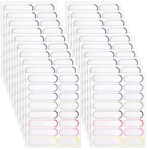 20 Sheets(320 Pcs) Blank Personalized Name Stickers, Waterproof Name Labels for Bottles, Reusable Water Bottle Labels for Daycare, School Supplies, Baby Bottles and Cups