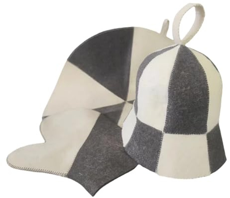 Juego de accesorios de sauna, gorro de lana de fieltro, tapete de fieltro aislante del calor, guantes de sauna para mujeres y hombres, juego de accesorios de sauna para baño, piscina, bancos