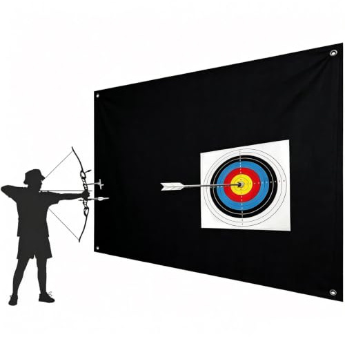 Reinforced Edges Archery Backstop Netting for Bow Practice