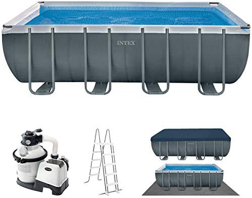 Intex, set piscina vidaXL rettangolare da 549 cm x 274 cm x 132 cm, 28352GN