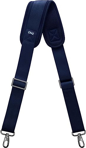 ZINZ 57 Correa de Hombro con Cojín Fijo Ultragrueso y Hebillas de Doble Equilibrio, Correa para el Hombro para Equipaje, Computadora, Cámara, Correas de Hombro Portatil (145cm, Azul)
