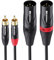 Cable Matters asymmetrischem Cinch auf XLR Kabel 3 m (2 RCA zu XLR-Stecker-Kabel, Dual-XLR-auf-RCA-Kabel, Chinch auf XLR Kabel) - 3 m