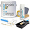 EPODEX PINTURA PARA AZULEJOS 1K CON ACCESORIOS – Para baño, cocina y más – Revestimiento satinado para azulejos de pared interior – Blanco, gris, beige y más – 1kg (7m² con 2 capas)