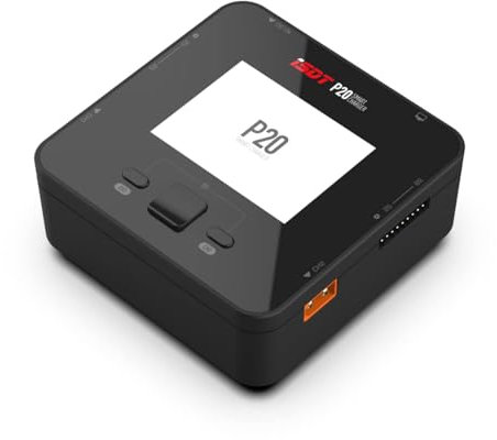 ISDT Cargador rápido P20 Lipo, DC 500WX2 20 A Dual Smart Charger para Life, LiIon, LiPo(1-8S)/LiHv(1-70S)/Pb(1-12S); NiMH/Cd (1-16S)
