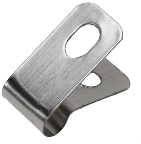 CWOQOCW Pinces de fixation pour clôture agricole en acier inoxydable argenté avec vis pour fil soudé à cage en bois volière (304 Matériau : 100 clips + 100 vis)