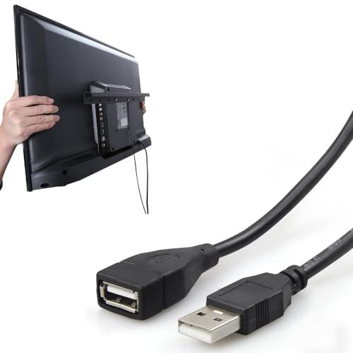 Tluobiz Roku USB-förlängningssladd, USB typ A till Micro, 5 fot, svart, kompatibel med Roku streamingsticka +, Fire TV, USB-lagringsexpansion