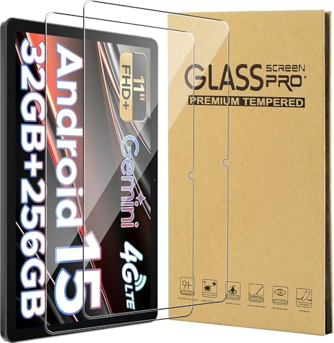 CONAPIKA 2 Pezzi Pellicola Protettiva per DOOGEE Tab G6+ 2025/Tab A9+/Tab A9 Pro+ 11 Pollici, Durezza 9H Anti-impronte Vetro Temperato Ultra Trasparente Antigraffio Protezione Schermo Pellicola