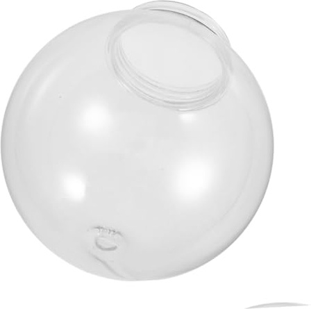 SMASOLO Pantalla Lámpara Esférica Acrílica Transparente para Exteriores de con Instalación Rápida para Postes y Apliques Luz Clara y Duradera