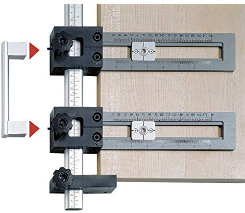 Hettich 44763 Accura Bohrlehre Set für Griffe und Knöpfe (ohne Holzbrett), verschiedenen Verpackung