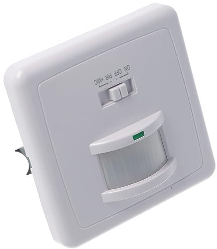 goobay Infrarot Bewegungsmelder Unterputz (Indoor) mit einstellbarer Sounderkennung von 30dB - 90dB, Weiß, Wandmontage, Innenmontage, Hausüberwachung, Einbruchsicherung, Automatisierung