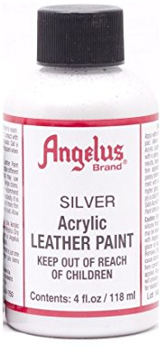 Angelus Acrylic Leather Paint Silver Size: 4 onzas