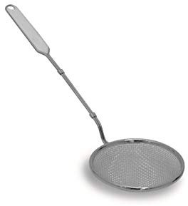 Accessori cucina stoviglie Schiumarola mestolo rete 14Cm Acciaio inox con manico