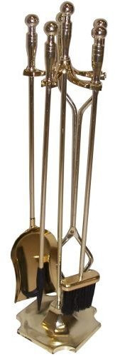 Ricor style Mobilier Set d'outils en laiton pour cheminée, hauteur 80 cm