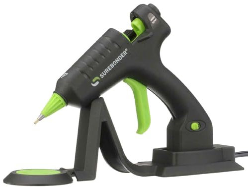 Surebonder Pistola de pegamento mini inalámbrica 20 vatios - Negro - Detail - Perfecto para proyectos detallados y bricolaje - Con punta de detalle extendida y seguridad integrada