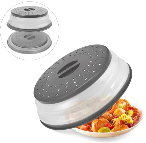 Microwave Splatter Cover Collapsible Microwave Cover for Food 10.5 inch