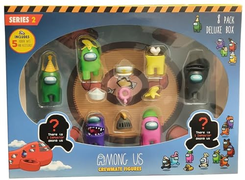 Among Us Crewmate Figures 8-pack Deluxe Box Leksaksfigurer 8 Pack