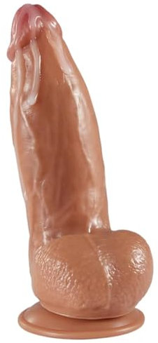 Dicker Dildo mit süßer kleiner Eichel groß realistischer Dildo mit starkem Saugnapf Dildo XL Riesiger Dildo Stimulate G-Punkt Analdildo Penis Plug 22×5.2cm Sexspielzeug für Frauen und Männer sextoy