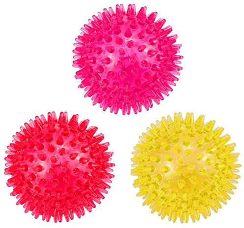Petizer - Set di 3 palline per cani, giocattolo galleggiante per gatti, cane per masticare in gomma, per la noia e la pulizia dei denti