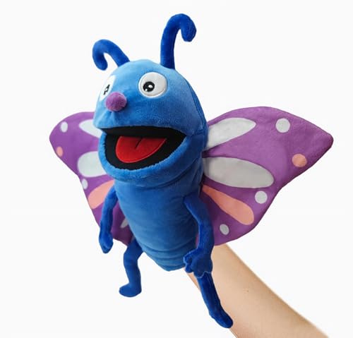 LOMTRATS Marionette a Mano con Insetti per Bambini, Include Api, Farfalle, Libellule, Ecc. con Bocca Aperta Mobile, Perfetto per Raccontare storie, Insegnare, Scuola Materna, Regali di Compleanno