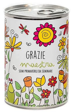 Kit di Coltivazione di Fiori da Regalare con Messaggio - Regalo per Maestra e Festa della Docenti Regalo Originale Amici Famiglia Feste - Facilissimo da Usare - 100% Realizzato in Europa