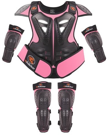 Kids Dirt Bike Gear Chest Protector Motocross，Youth Motorcycle Armor Suit with Knee Shin Guard Elbow Pads for Boys Girls Riding Protective Gear